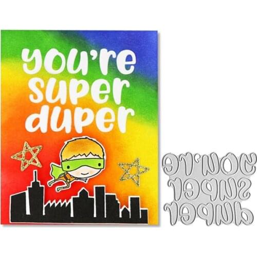 Julyarts Super Duper Word Dies for Card Making Metal Cutting Dies 2021 For DIY Scrapbooking Album Embossing Paper Cards