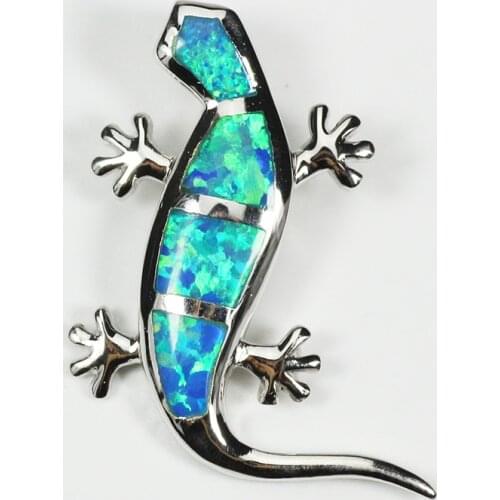 JZP0003 lizard Design Blue Opal Pendant Jewelry Fashion Necklace Pendants for Women