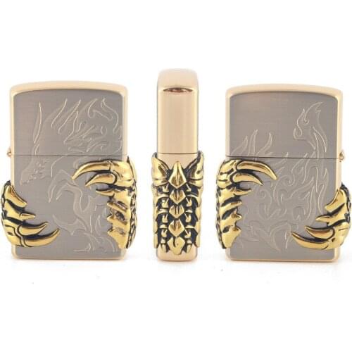 Kerosene Lighter Grinding Wheel Windproof Personality Dragon Lighter Mens High-Quality Exquisite Gifts Creative Gifts