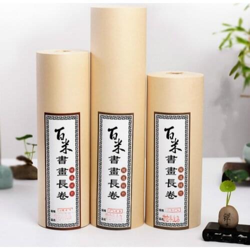 Chinese Rice Paper Gold Foil Xuan Paper for Painting Calligraphy Roll Half-Ripe Rice Paper Papel De Arroz Para Decoupage