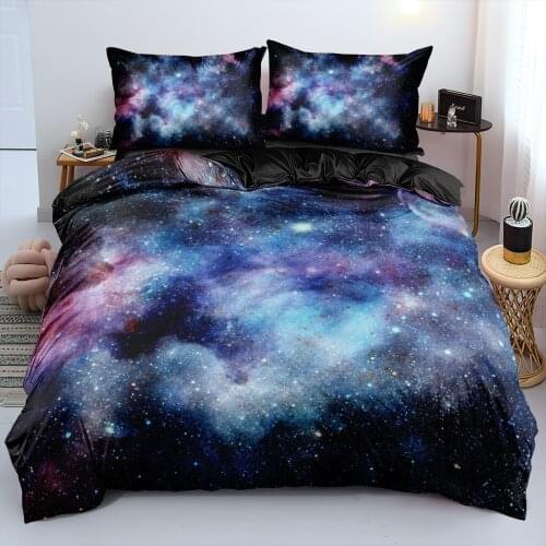 Stardust Duvet Cover Sets Nebula Bed Linen Bedding Set Quilt/Comforter case Pillow Covers Single Double Full 135 Home Textiles