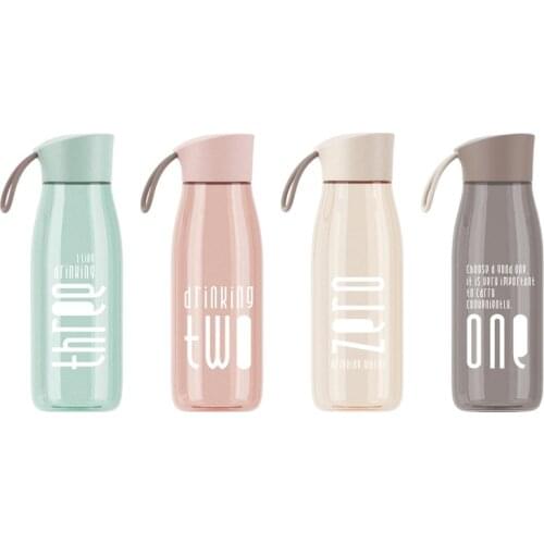 Creative portable space cup 480ml simple environmental protection sports plastic water cup cute water bottle free shiping