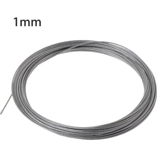 M17E New 10m 304 Stainless Steel Wire Rope Soft Fishing Lifting Cable 7×7 Clothesline