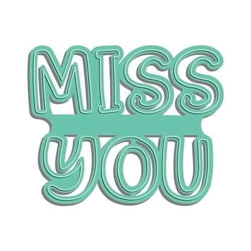 AliliArts Metal Cutting Dies MISS YOU diy Scrapbooking Photo Album Decorative Embossing PaperCard Crafts Die 2020