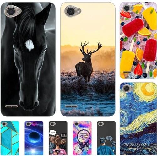 Fashion Bumper Cute Case For LG Q6 For LG Q 6 Alpha Q6 Plus X600 X600K X600S X600L Case Soft Silicone Cat Horse Flower Cover