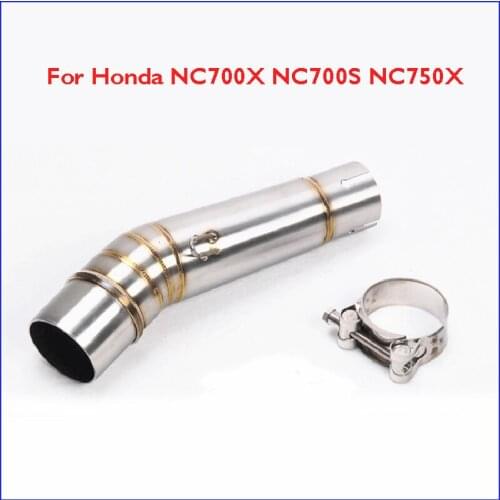 Motorcycle Slip on Exhaust Pipe System Middle Mid Link Tube Pipe Stainless Steel Connection for Honda NC700X NC750 NC700S NC700A