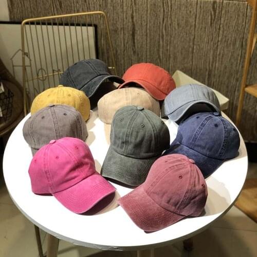 New High Quality Men Washed Cotton Baseball Cap Women Vintage Snapback Hat Adjustable Trucker Outdoor Caps Black Dad Hat Bone