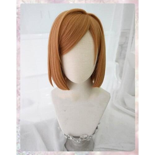 Anime Jujutsu Kaisen Kugisaki Nobara Kugisa Women Short Wig Cosplay Costume Heat Resistant Synthetic Hair Wigs