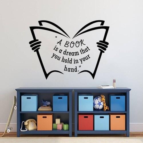 Reading Quote Book Decal Wall Art Study Sticker Home Living Room And Library Decoration Removable A002890