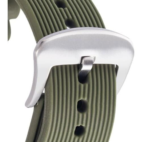 20mm silver solid stainless steel buckle pin buckle for Seiko PROSPEX silicone leather strap buckle