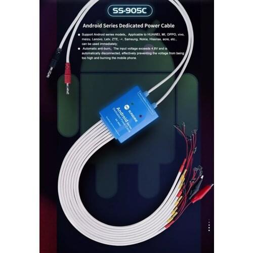 SS-905C Android mobile boot up line for Samsung Huawei vivo Xiaomi OnePlus supply control test cable Battery power supply Line