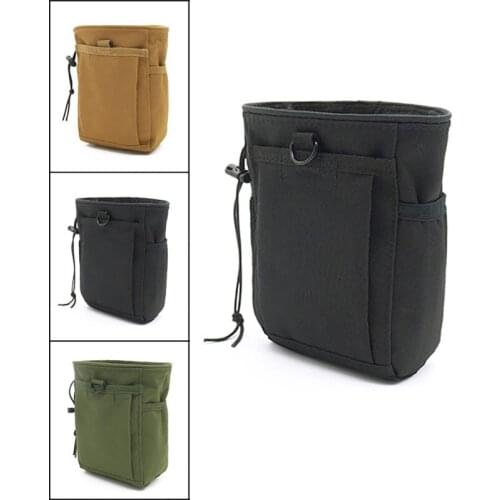 Outdoor Tactic Military Storage Pack Drawstring Bag Waterproof Nylon Hunting Hiking Camping Attached to Molle Vest Backpack Belt