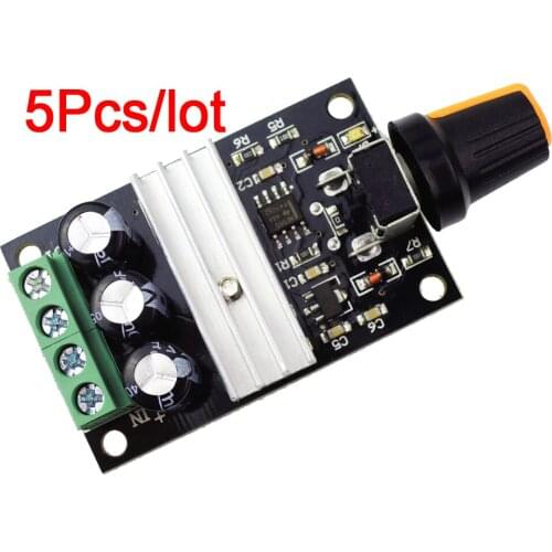 Unique Goods -5pcs/lot DC Motor Speed Controller PWM Adjustable Variable Speed Motor Switch 1203B 6V 12V 24V 28V 3A 80W