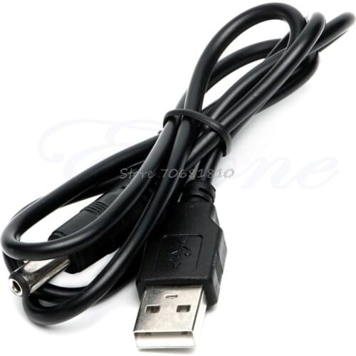 USB A Male to 5.5*2.1mm/0.21*0.08in Connector 5 Volt DC Charger Power Cable Cord