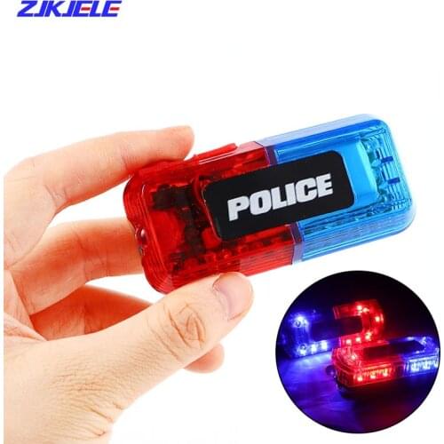 Waterproof Red Blue LED Multifunction Clip Flashing Security Police Shoulder Warning Light Chargeable Battery Alarm Patrol Lamp
