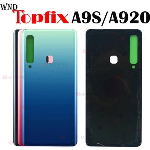 6.3" For SAMSUNG Galaxy A9 2018 Back Battery Cover Door Rear Glass Housing Case Replace For SAMSUNG A920 Battery Cover A9S Glass
