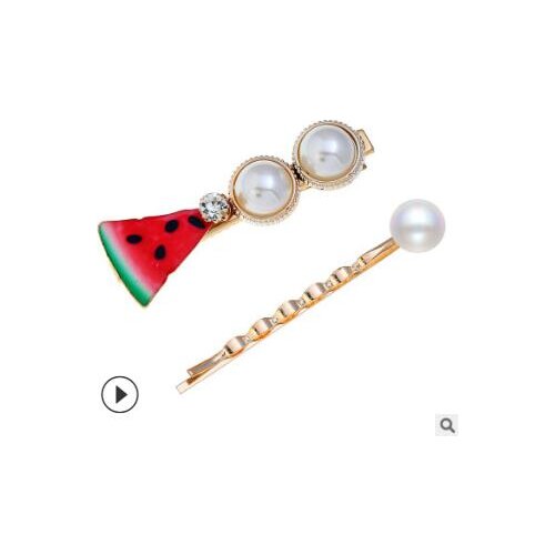 60set/lot 2pcs/set DIY Multi Fruit Series Hair Clips Clamps Sunflowers Hairpins Hair Styling Tools Accessories HA751