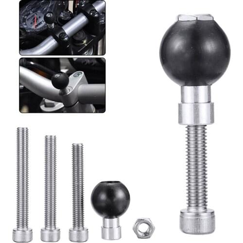 1Inch Rubber Ball Base Motorcycle Handlebar Clamp Base Thread Mount Motorbike Phone Holder For RAM RAM-B-367U Bolt Bracket