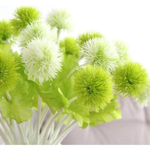 10pcs/lot Artificial Flowers Beautiful Exquisite Artificial Dandelion Flower Head Grass Ball Home Garden Wedding Floral Decor