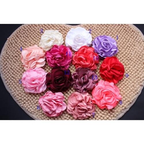 100pcs/lot) Free shipping , 3.2" Burned Satin Rose Flowers, burned edges flower- you choose colors