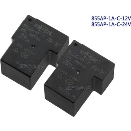 2PCS/LOT Relay 855AP-1A-C-12VDC 855AP-1A-C-24VDC 4PIN 30A T90 G8P-1A4P