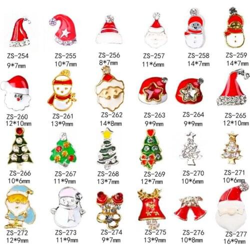 20Pcs/Set Christmas Charms Pendants Set DIY Jewelry Pendants Christmas Tree Decoration Hanger Christmas Hanging Ornaments