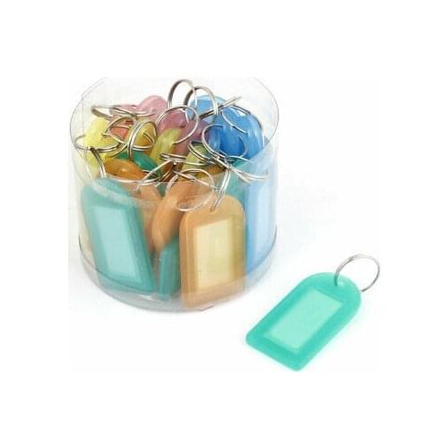 25 Pcs Mulit Color Plastic Barber Salesman Name Tag Badge Key Clip Holder