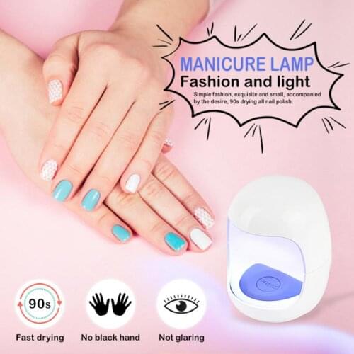 3W Mini Small LED Manicure Light Egg Shape Phototherapy Lamp Safe Timing Nail Machine Lightweight And Compact Nail Art Tool