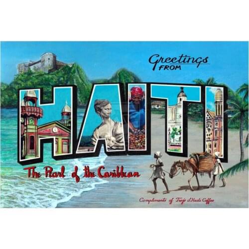 400X300MM greetings_from_haiti jumbo fridge magnet SFM-0382