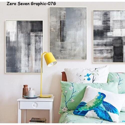 Abstract Gray Paint Canvas Painting Print Art Poster Picture Wall Living Room Home Decoration