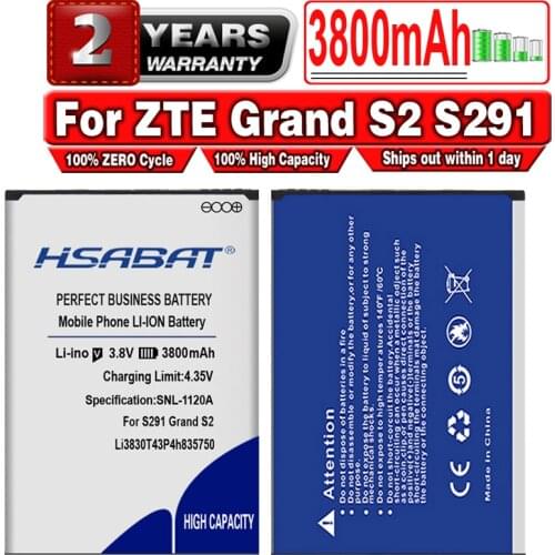 HSABAT Li3830T43P4h835750 3800mAh Battery For ZTE Grand S2 S291