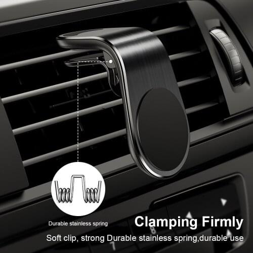DUSH Car Phone Holder Air Vent Mount Phone Holder Stand Bracket For iPhone xs max Magnet Air Vent Grip