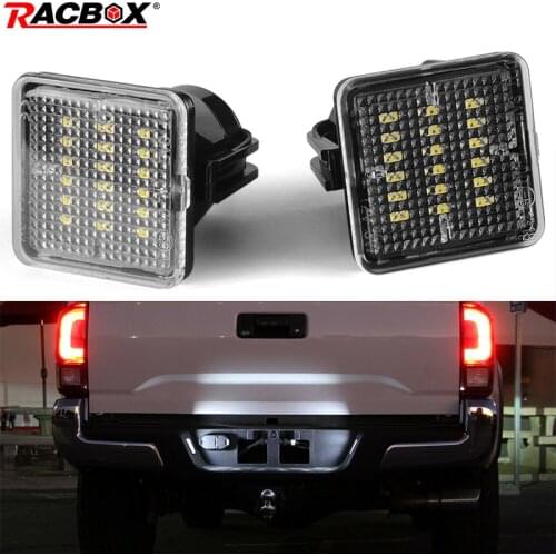 Racbox 2pcs car Led License Plate Light 18SMD White 6000K T10 W5W/194 12V For Toyota 2016-2019 Tacoma 2014-2019 Tundra
