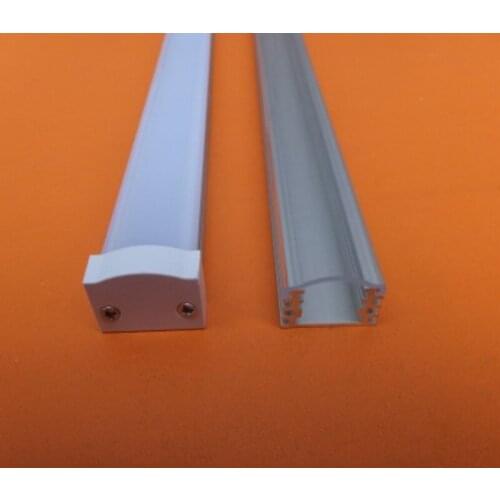 Free Shipping 50M/Lot ,2M/PC, LED Aluminum Profile for Strip Light ,Milky/Transparent Cover,Tape Light Housing