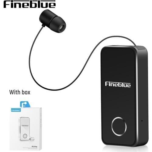 2PCS Fineblue F2 Pro Wireless Bluetooth 5.0 Headset Sport Driver Earphone Telescopic Clip on Stereo Earbud Vibration Luxury