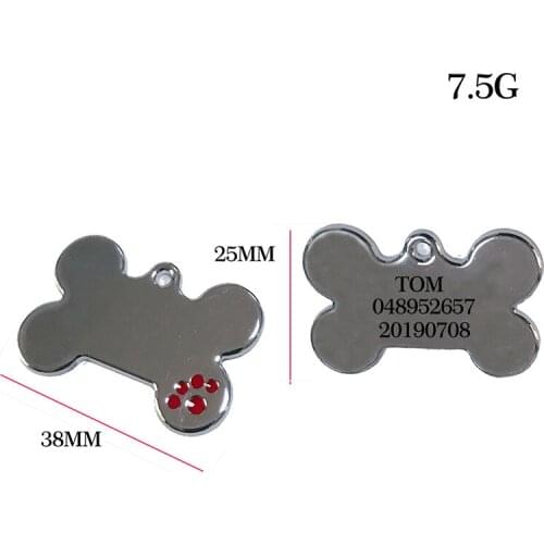 Pet ID Tag Bone Shaped Alloy Keychain Pendant Plate with Ring Unique Information Display Hanging Ornament for Cat Dog SUB Sale
