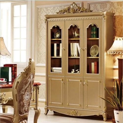 Four door wardrobe modern European whole wardrobe French bedroom furniture wardrobe p10097