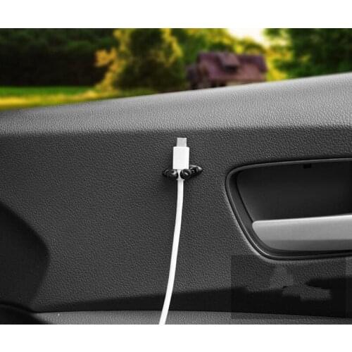 8Pcs Car Wire Cable Holder Multifunctional Tie Clip Fixer Organizer Car Charger Line Clasp High Quality Headphone Cable Clip