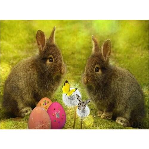 Diy Diamond Embroidery rabbit eggs Diamond Painting Cross Stitch Needlework 5D full Square Round Drill Rhinestone Mosaic ZP-2386