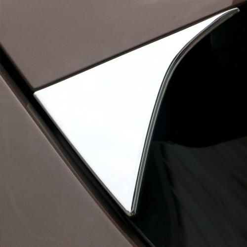 For Kia Sportage QL 2017 2018 Chrome Rear Window Side Spoiler Cover Trim Triangle Garnish Pillar Posts Molding Bezel Car Styling