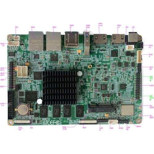 For Industrial grade 4G/16G RK3399 embedded RAM development board six core 64 bit processor heart android industrial motherboard