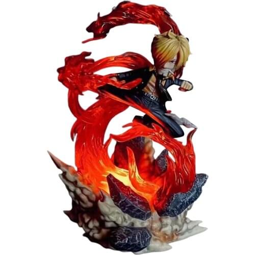 One Piece Anime Figure Action Figures GK Sanji Figma 22cm ABS Statue Battle Diable Jambe Model Desktop Collection Children Toys