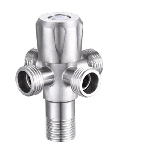 G1/2*1/2 304 stainless steel angle valve one into four out water triangle valve hotel engineering / home tap toilet inlet valve