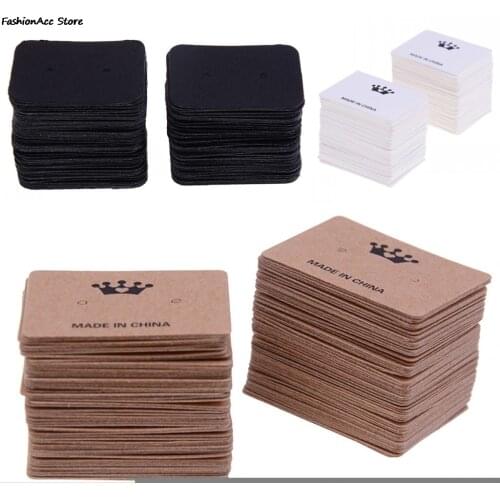 100PCS 3.5*2.5cm Paper Cards Stud Earring Hangtag Card Extra Jewelry Display Packing Card Jewerly Organizer