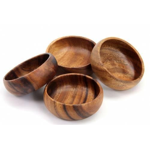 Acacia tree handmade round breakfast, confectionary 4 lu set