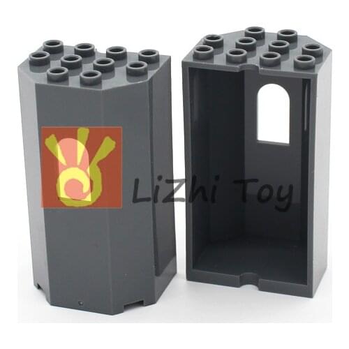 MOC Bricks 30246 Panel 3x4x6 Turret Wall with Window DIY Enlighten Building Blocks Educational Kid Toy Compatible with All Brand