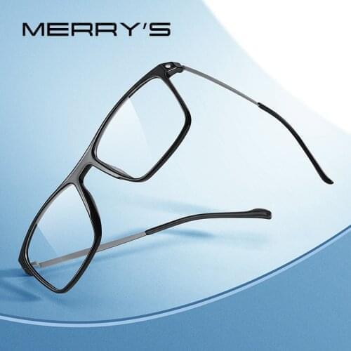 MERRYS DESIGN Fashion Men Square Glasses Frames Ultralight Prescription Optical Eyewear S2816