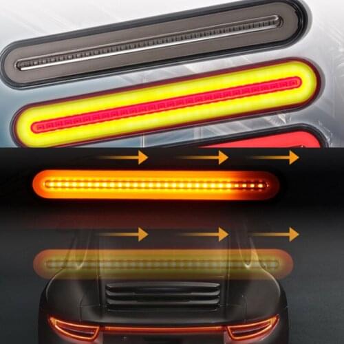 The Second-Generation Upgraded Version of A8100LED Light Guide Cargo Truck Trailer Car Two-Color Water Steering Brake Tail Light