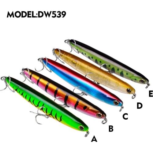 1pcs Floating Pencil Bait 11cm/13g Water Surface Luya Fake Bait 5 Color Bionic Fishing Bait Hard Bait