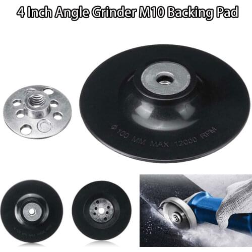 Hook and Loop Backing Pad 10mm Thread M10 Thread Drill for 4inch Angle Grinder Sander Polishing Machine